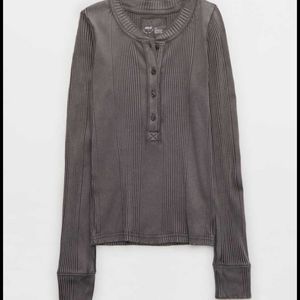 Aerie Road Trip Long Sleeve Henley T-Shirt